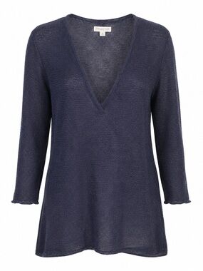 Coldwater Creek sweater Crossover V  Linen Blend deep V-neckline. Size M NWT